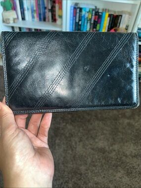 Black Leather Trifold Wallet